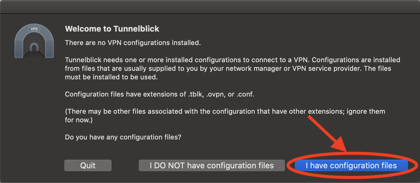 tunnelblick configuration file location